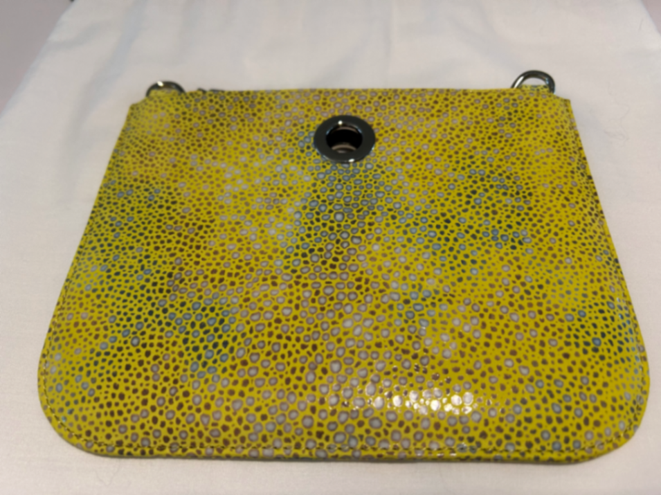 Brand new Lemon Fizz Shagreen Lily - Silver hardware