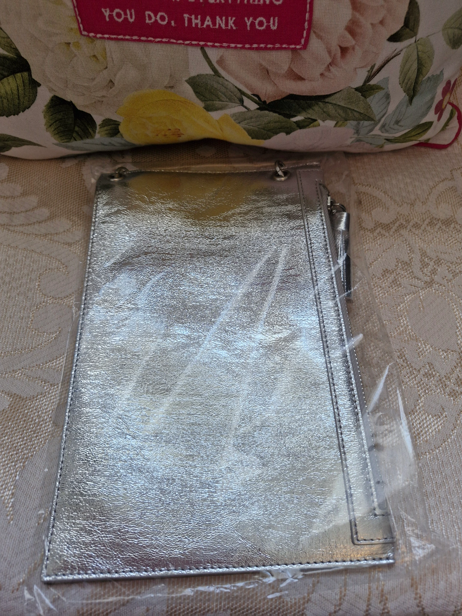 Silver foil clover brand new silver hardware 