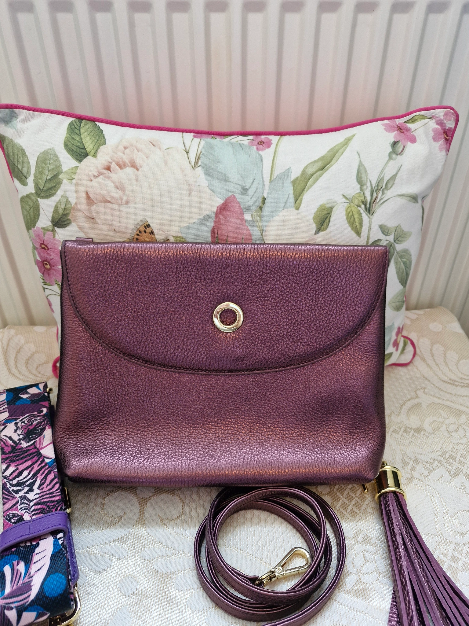 Metallic purple jasmine bundle gold hardware 