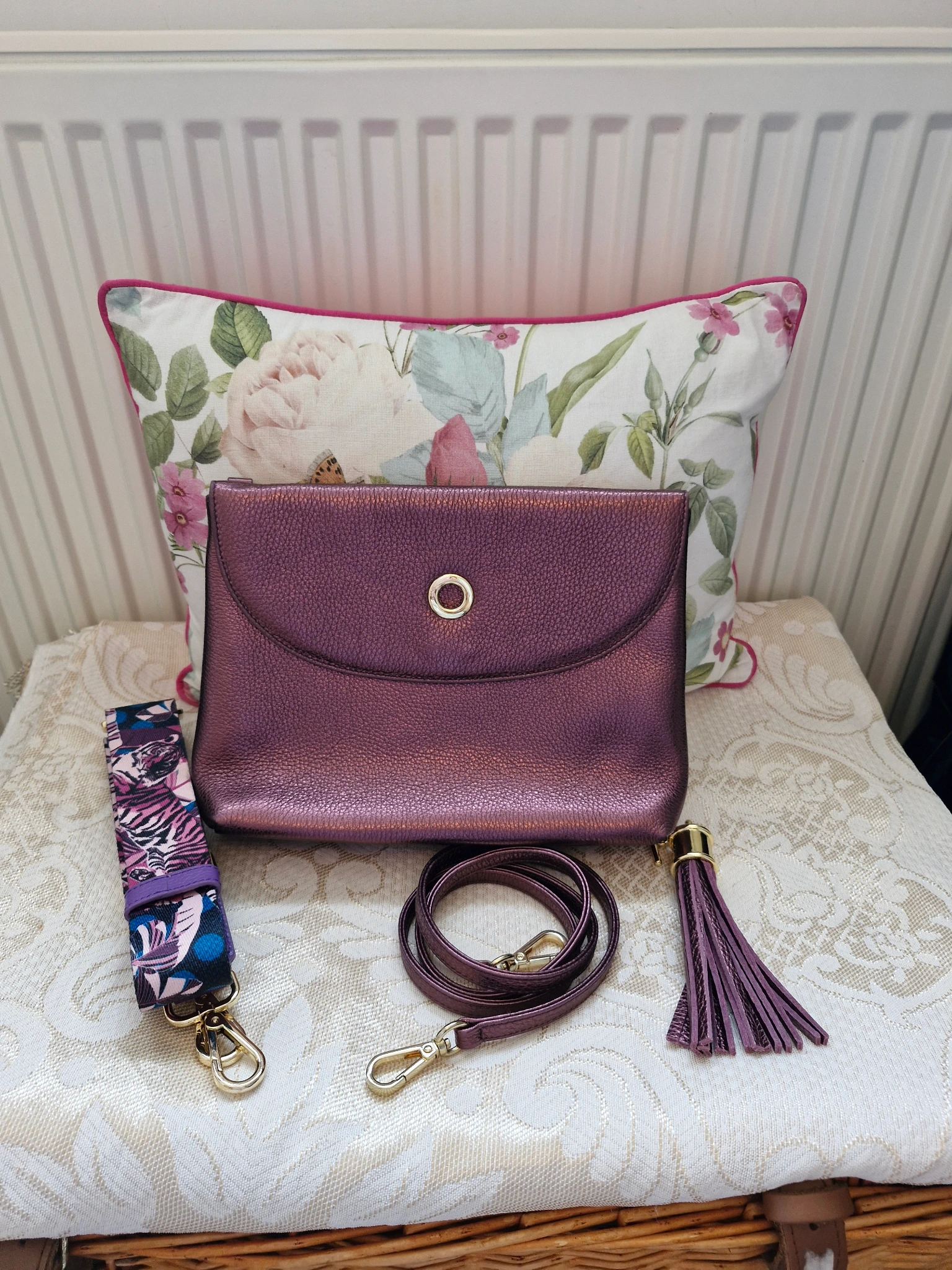 Metallic purple jasmine bundle gold hardware 