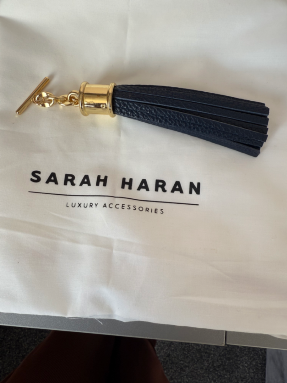 Capsule Tassel | Navy with Gold hardware