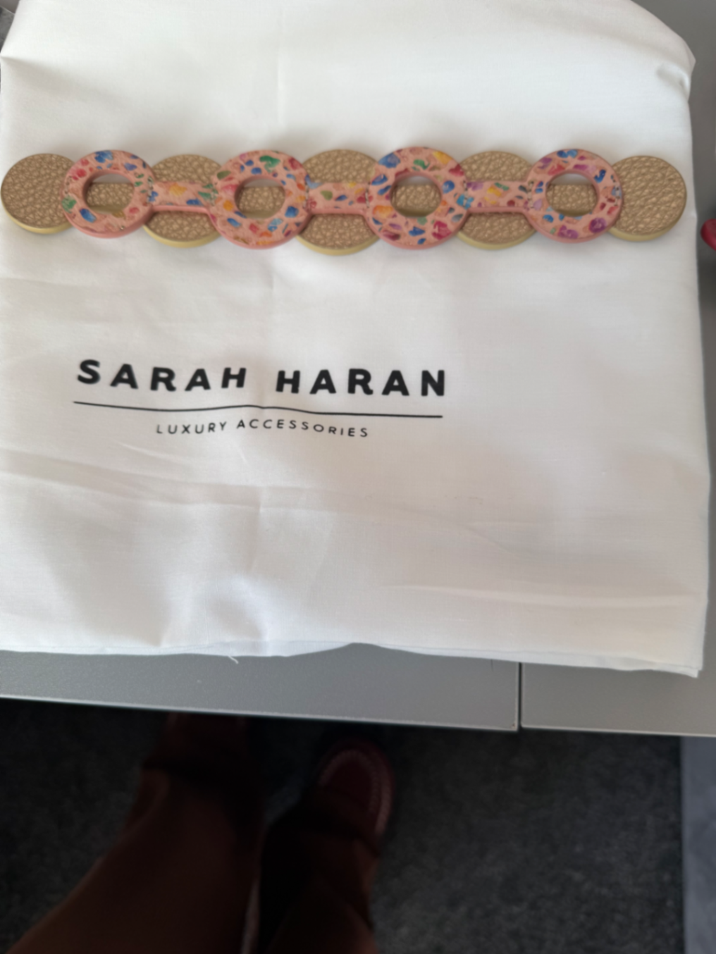 Deco Strip - Textured Circle - Gold / Confetti Shimmer Metallic Gold