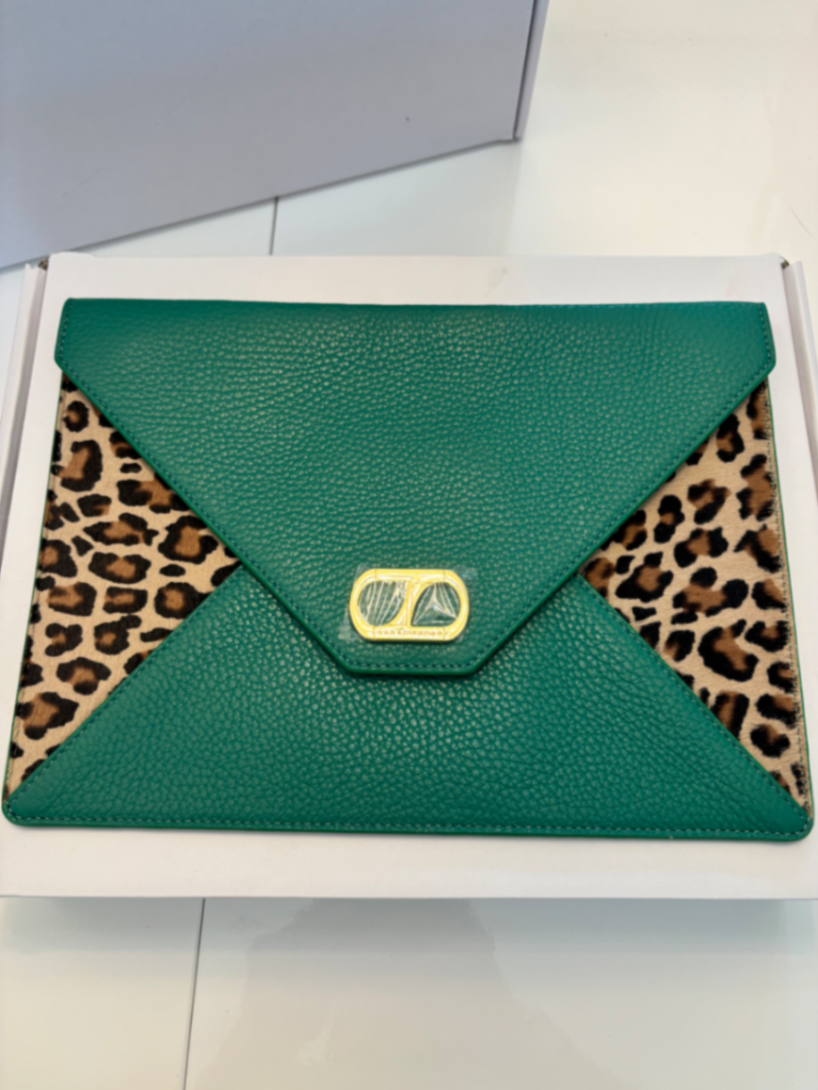 Emerald & leopard Juliet pouch GHW