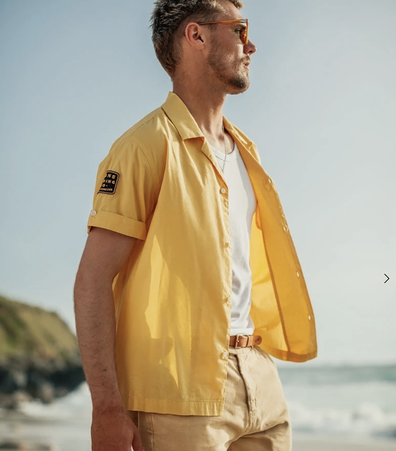 &SONS Pioneer Yellow Short Sleeve Shirt