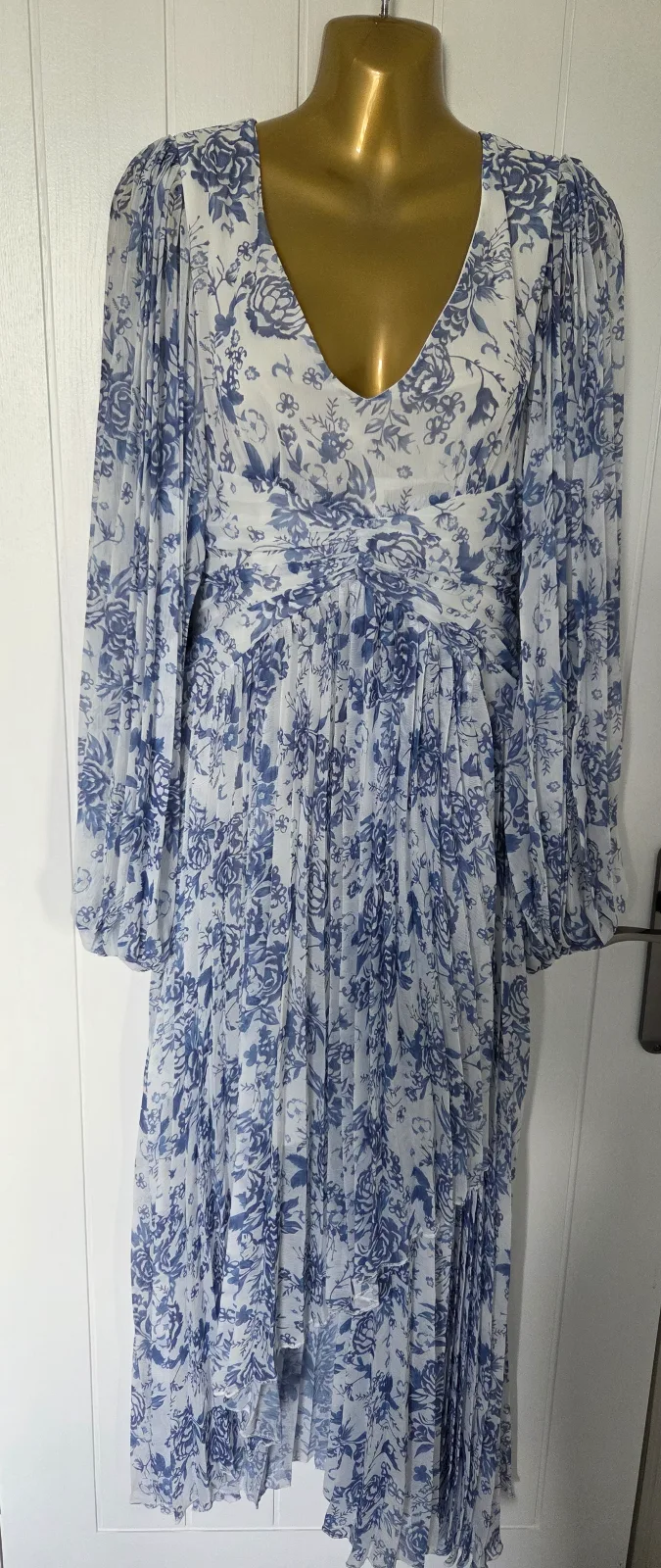 Toni Lomg Sleeved Blurr Floral Maxi Dress