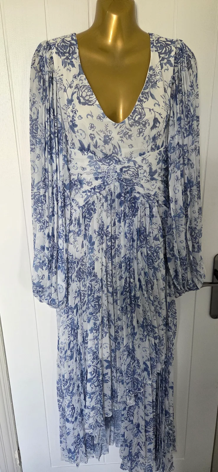 Toni Lomg Sleeved Blurr Floral Maxi Dress