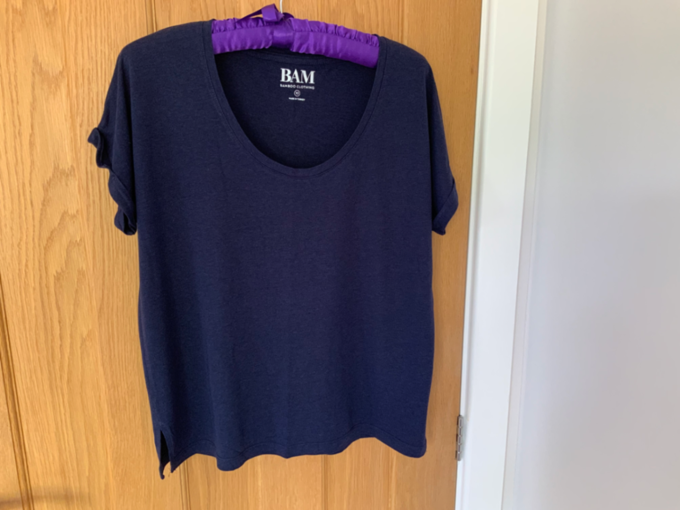 Navy V-neck women’s top