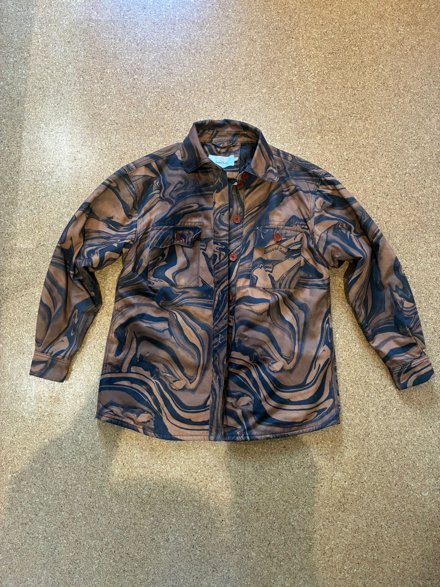 HOUSE OF SUNNY Swirled Paradise Padded Overshirt