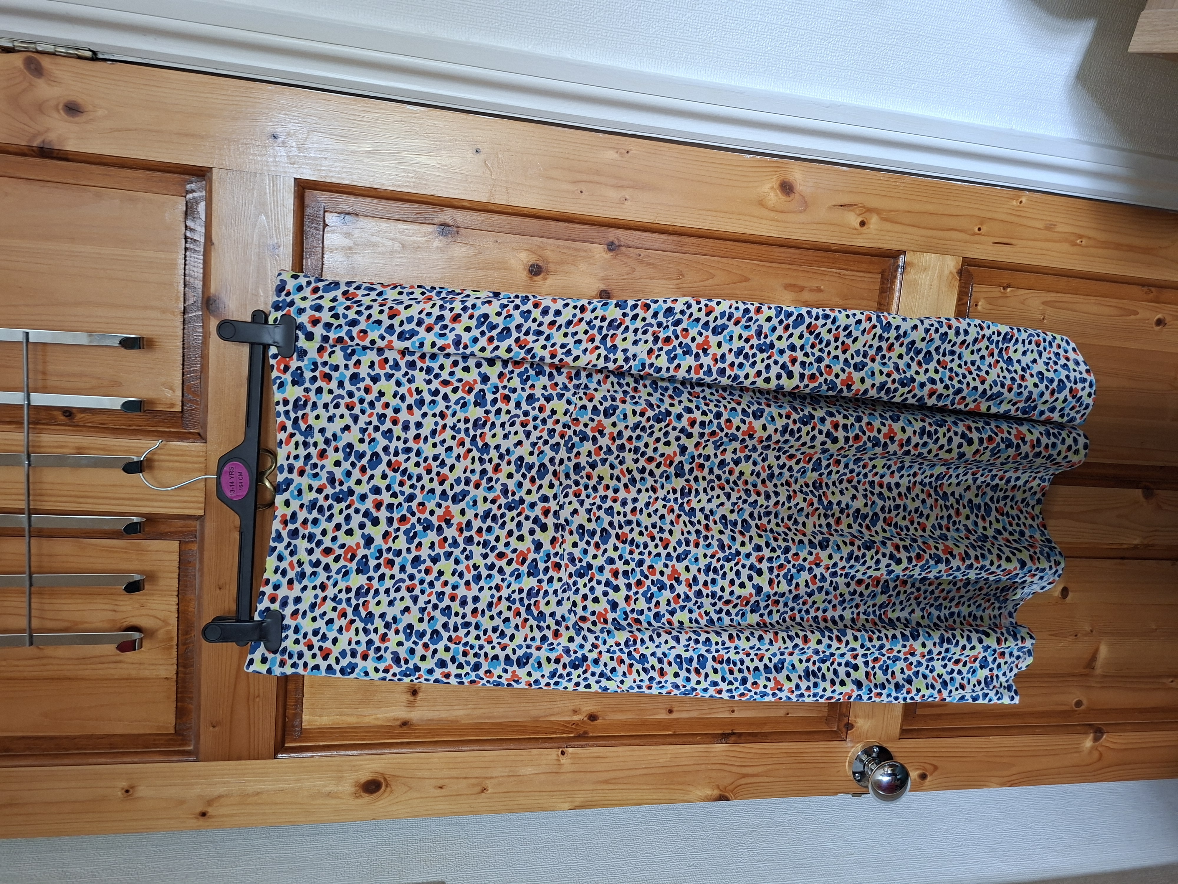 Alice skirt in neon ditsy coded for spring.  Coded 221.  Size L.