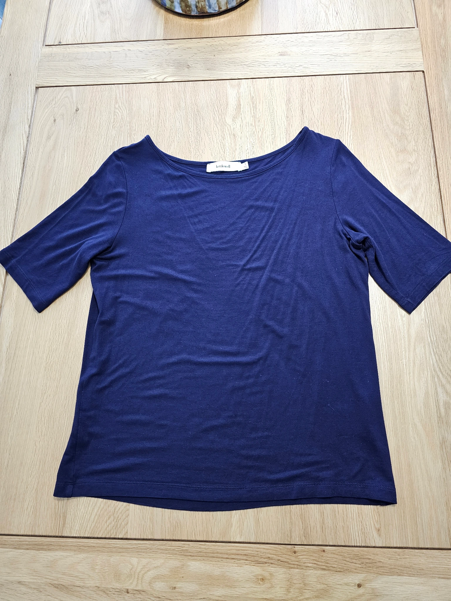 Indigo Half Sleeve Boat Neck Size S 