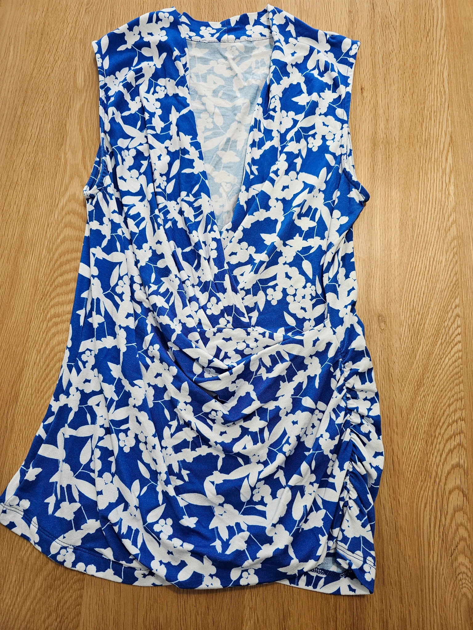 Cobalt Blue Godiva Sleeveless Blouse Size S