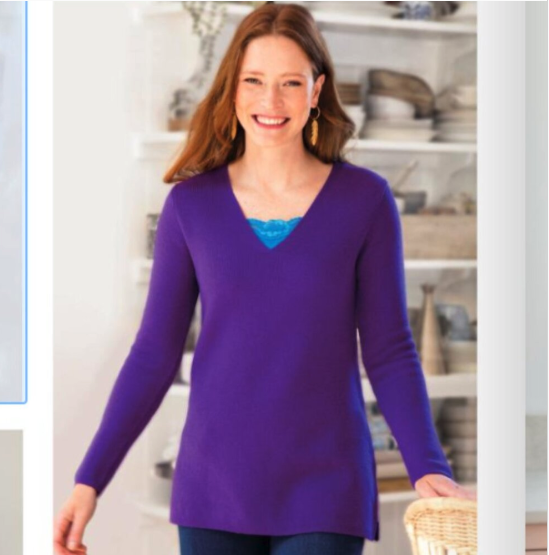 NEW Kettlewell Merino wool tunic sweater in Ultra Violet