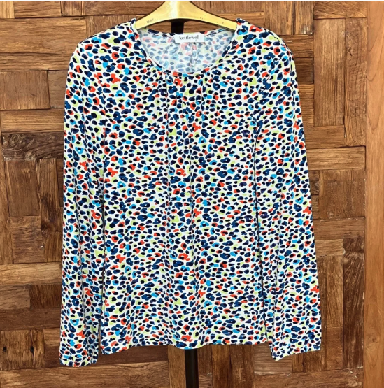 Never worn! Phoebe Blouse Top in Ditsy Leopard Print Jersey AW21