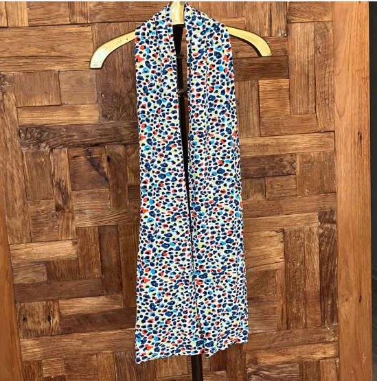 Like New Kettlewell Colours Jersey Print Scarf Ditsy Leopard Spring Palette