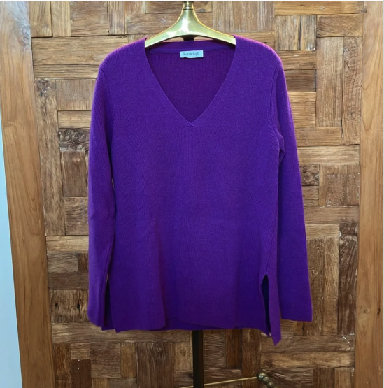 NEW Kettlewell Merino wool tunic sweater in Ultra Violet