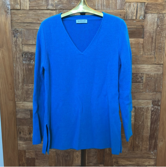 NEW Kettlewell Colours Merino wool tunic sweater in Blue Jewel