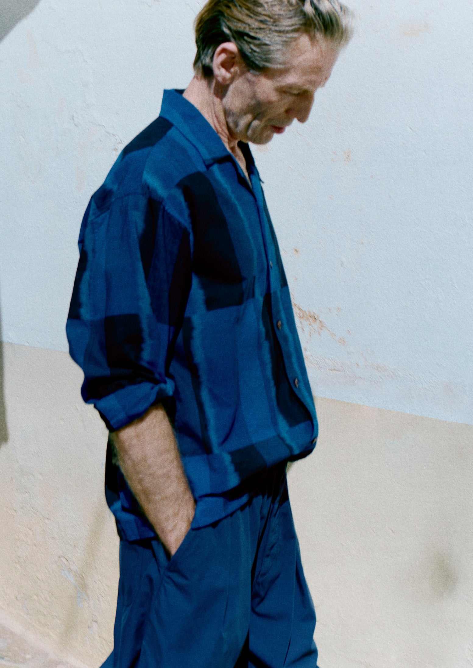Sobremesa Cotton Ikat Shirt - Bright Blue