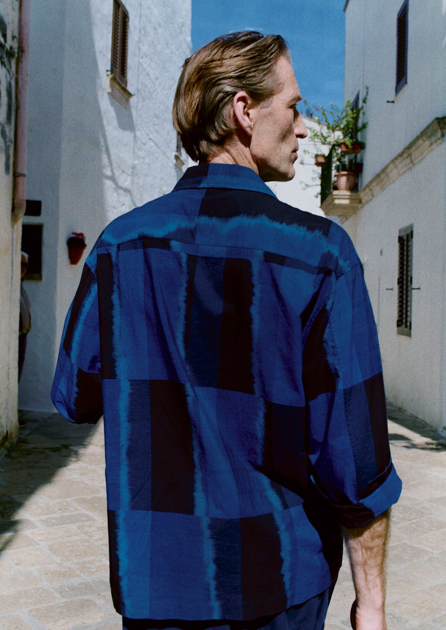 Sobremesa Cotton Ikat Shirt - Bright Blue