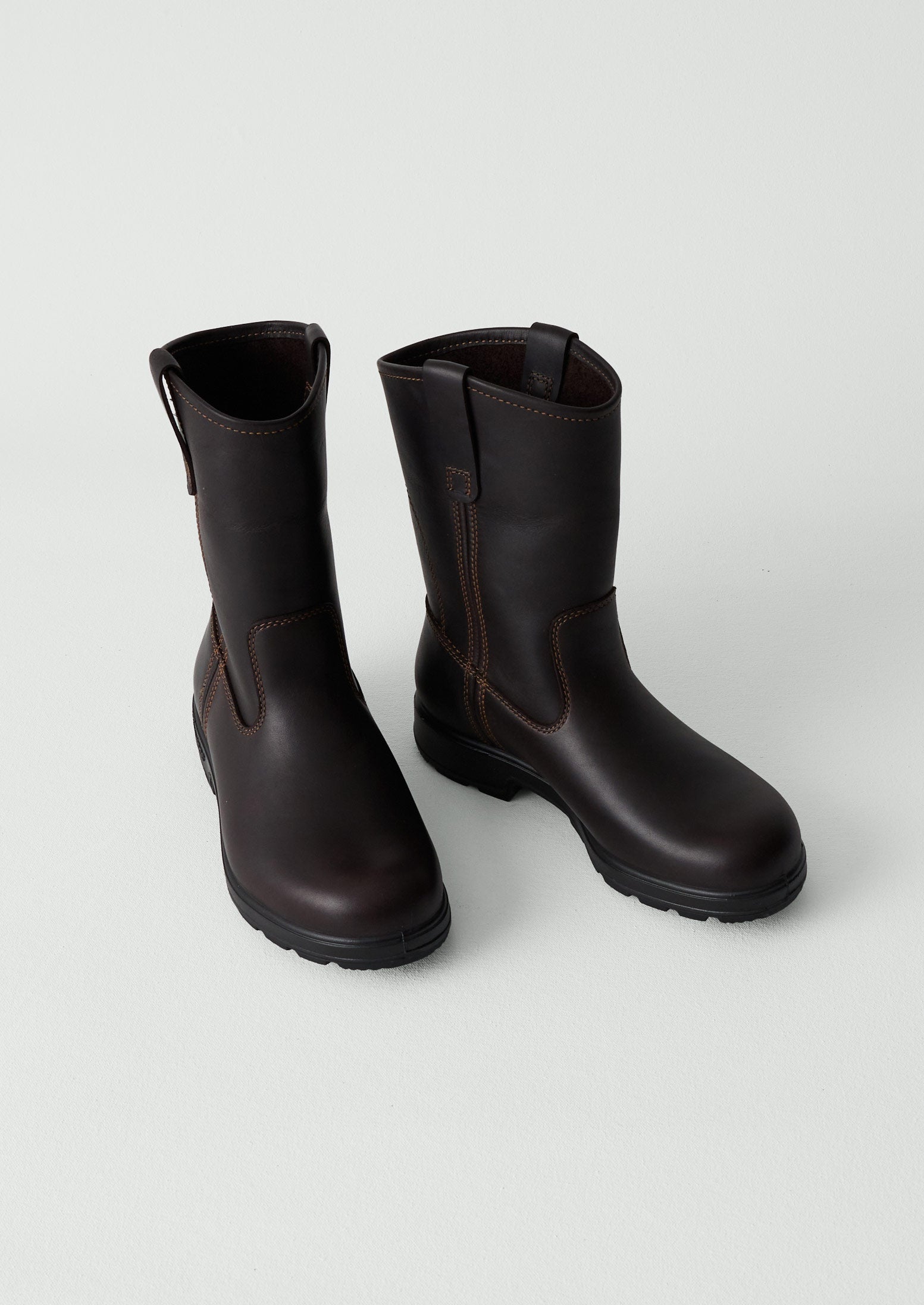 Blundstone Originals Leather Tall Pull On Boots - Dark Brown