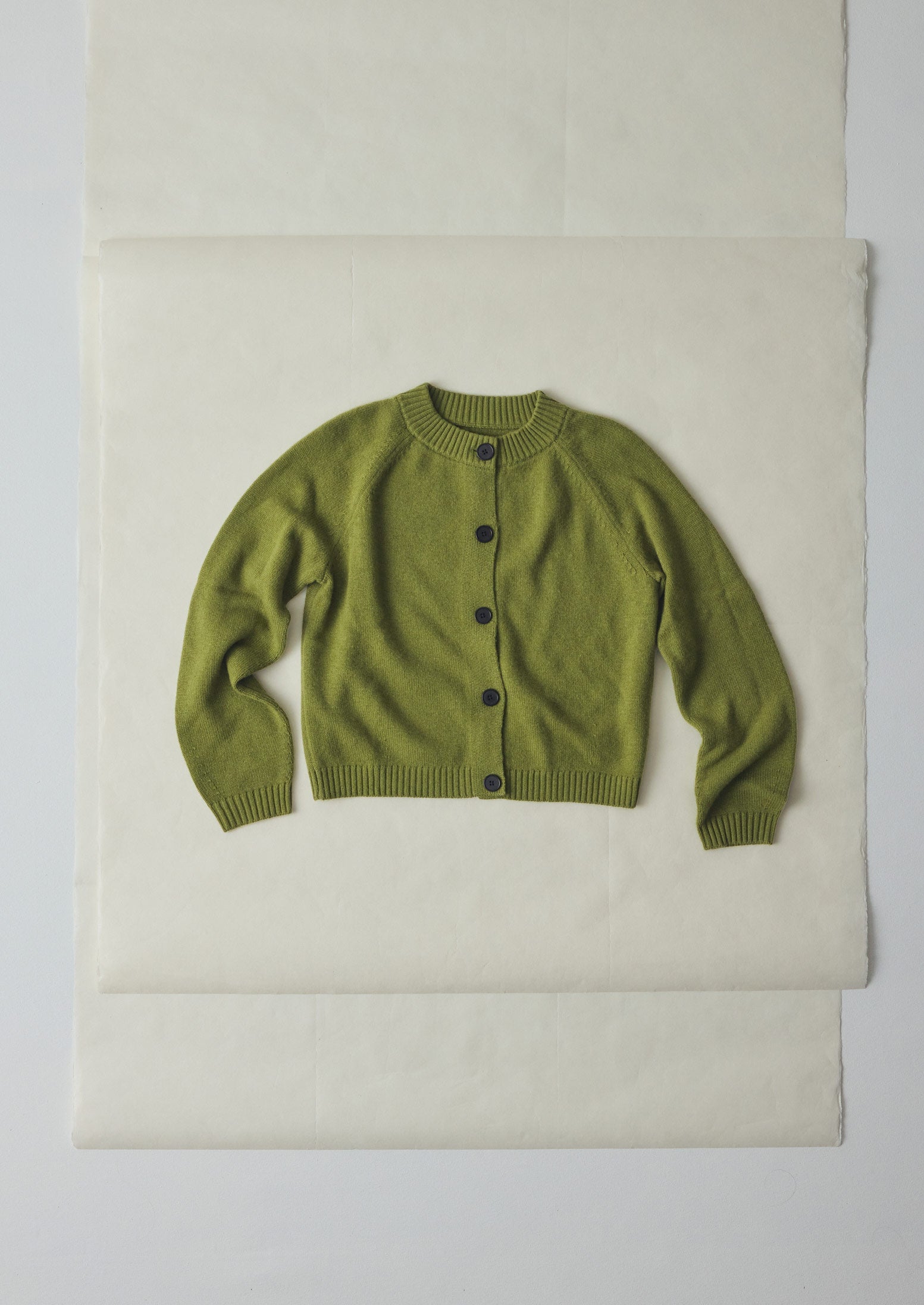 Eden Wool Cashmere Raglan Cardigan - Soft Green