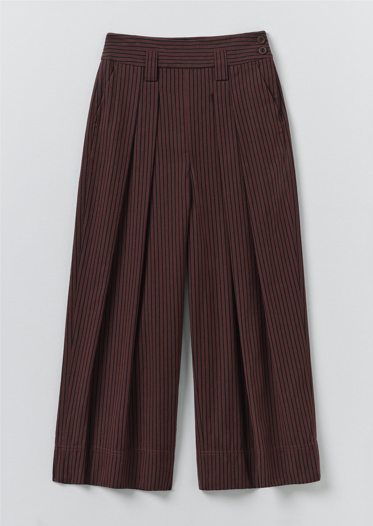 Stripe Fisherman Cotton Trousers - Black/Multi