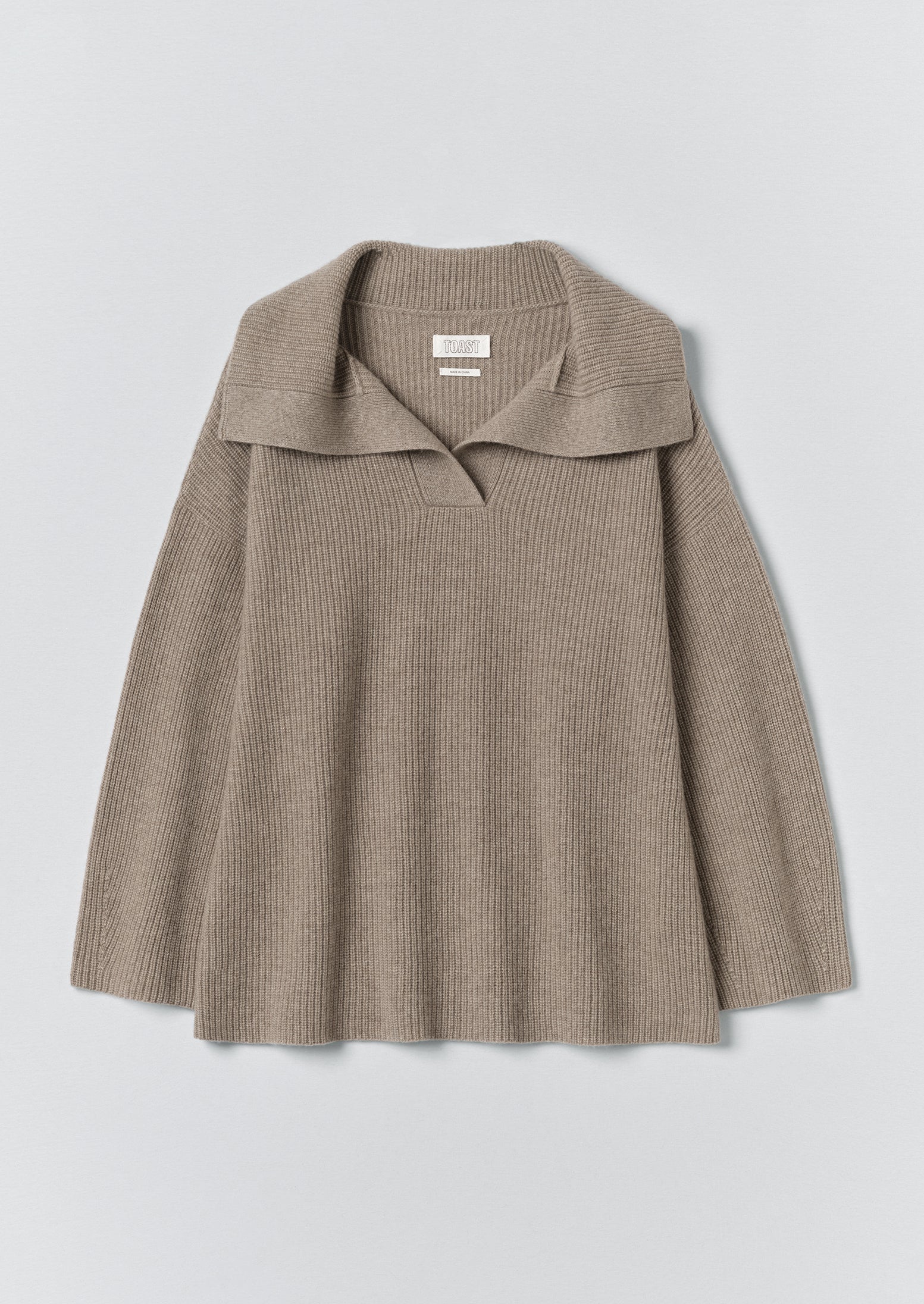 Ribbed Wool Cashmere Sweater - Oatmeal