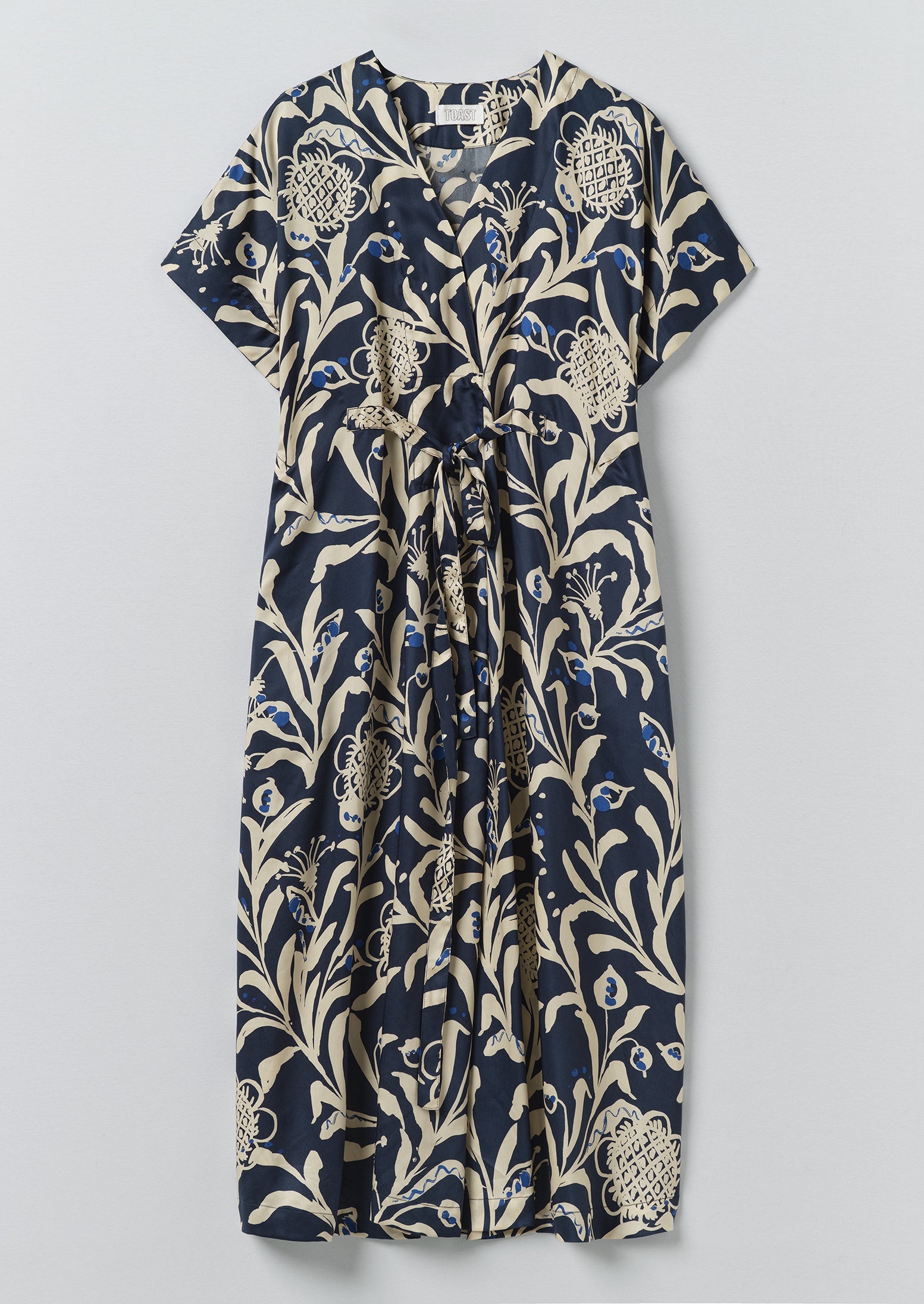 Crockery Print Dress - Smalt
