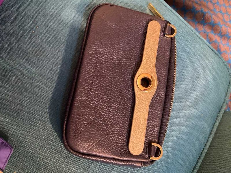 Millie Pouch - Gold / Navy
