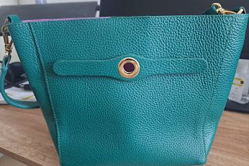 Mini S Tote - Gold / Evergreen