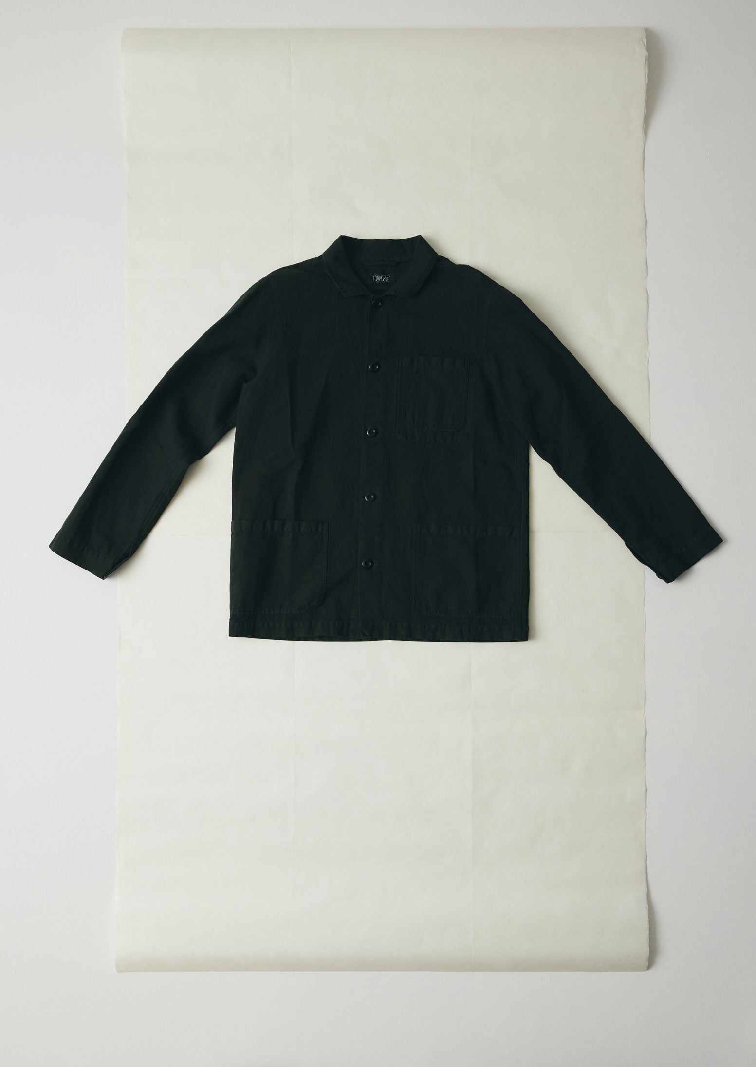 Arlo Garment Dyed Herringbone Jacket - Washed Black