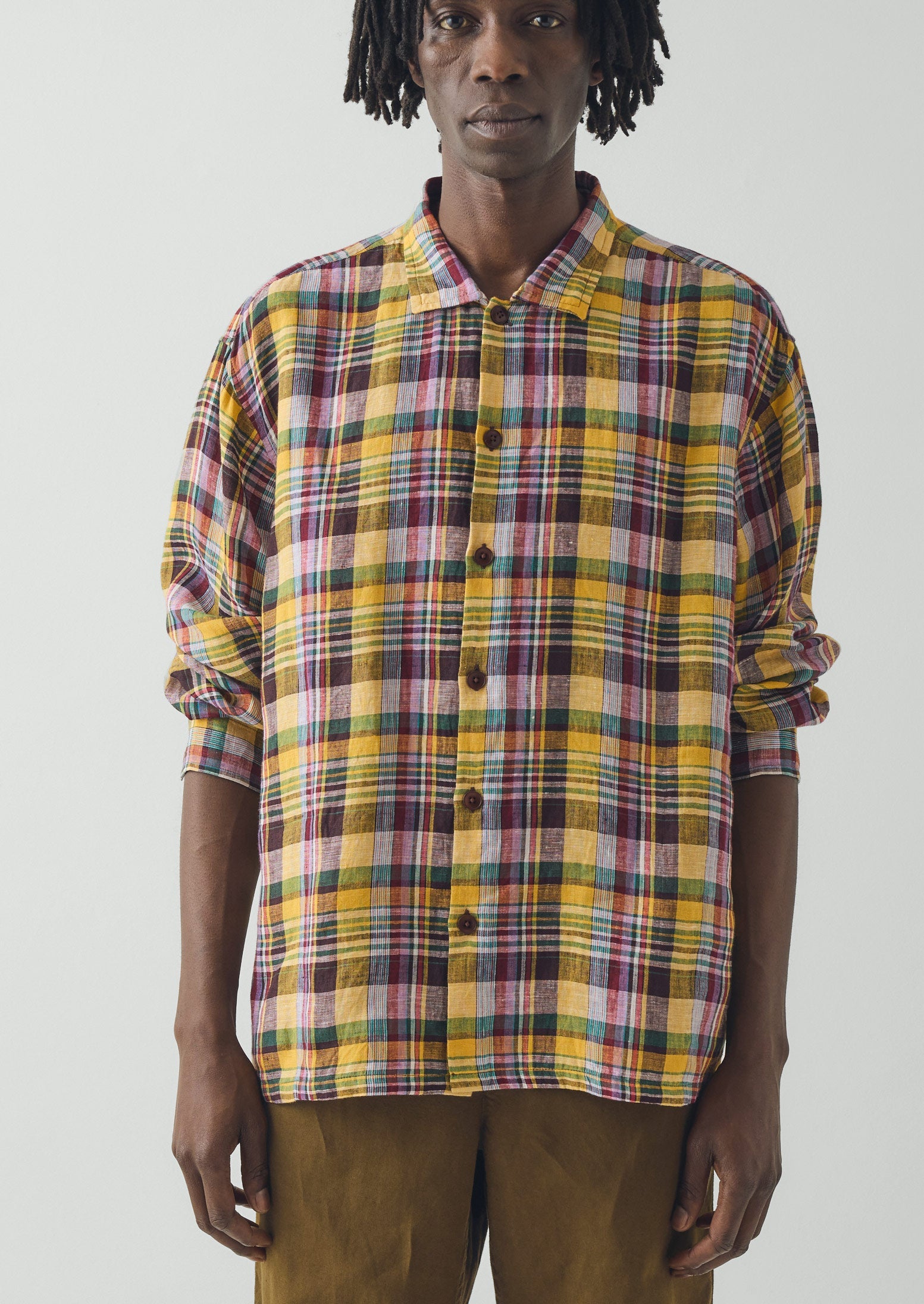 Gelato Check Linen Shirt - Multi