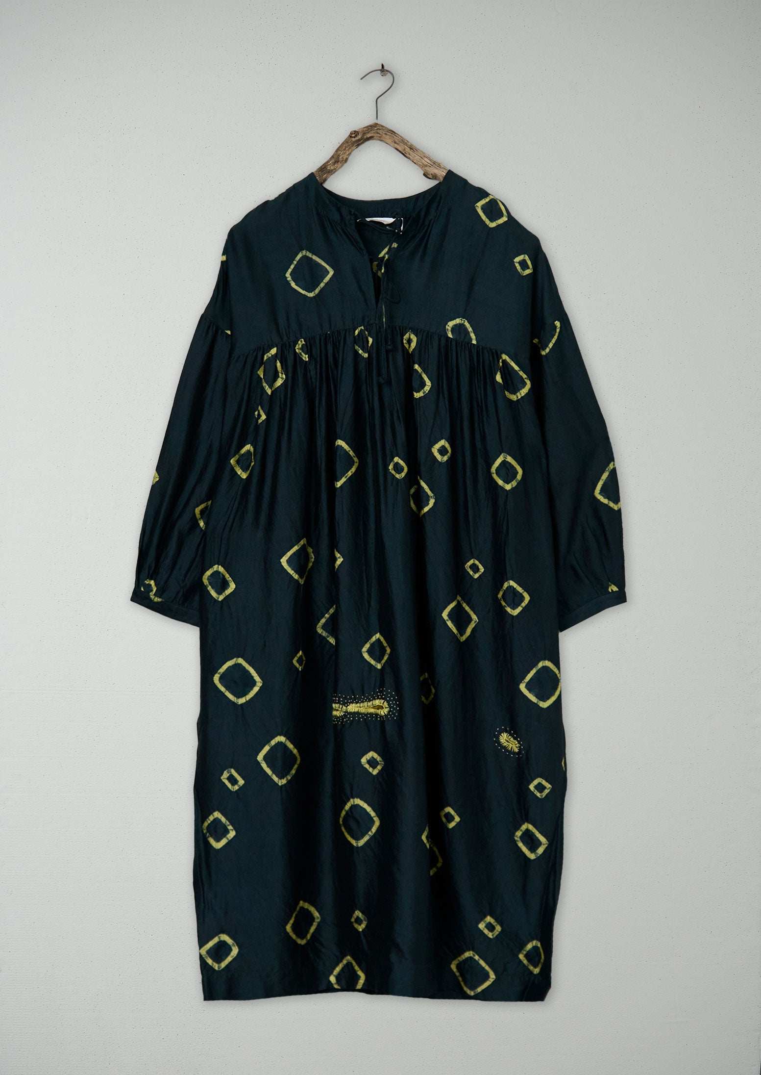 Renewed Hand Shibori Silk Dress - Multi