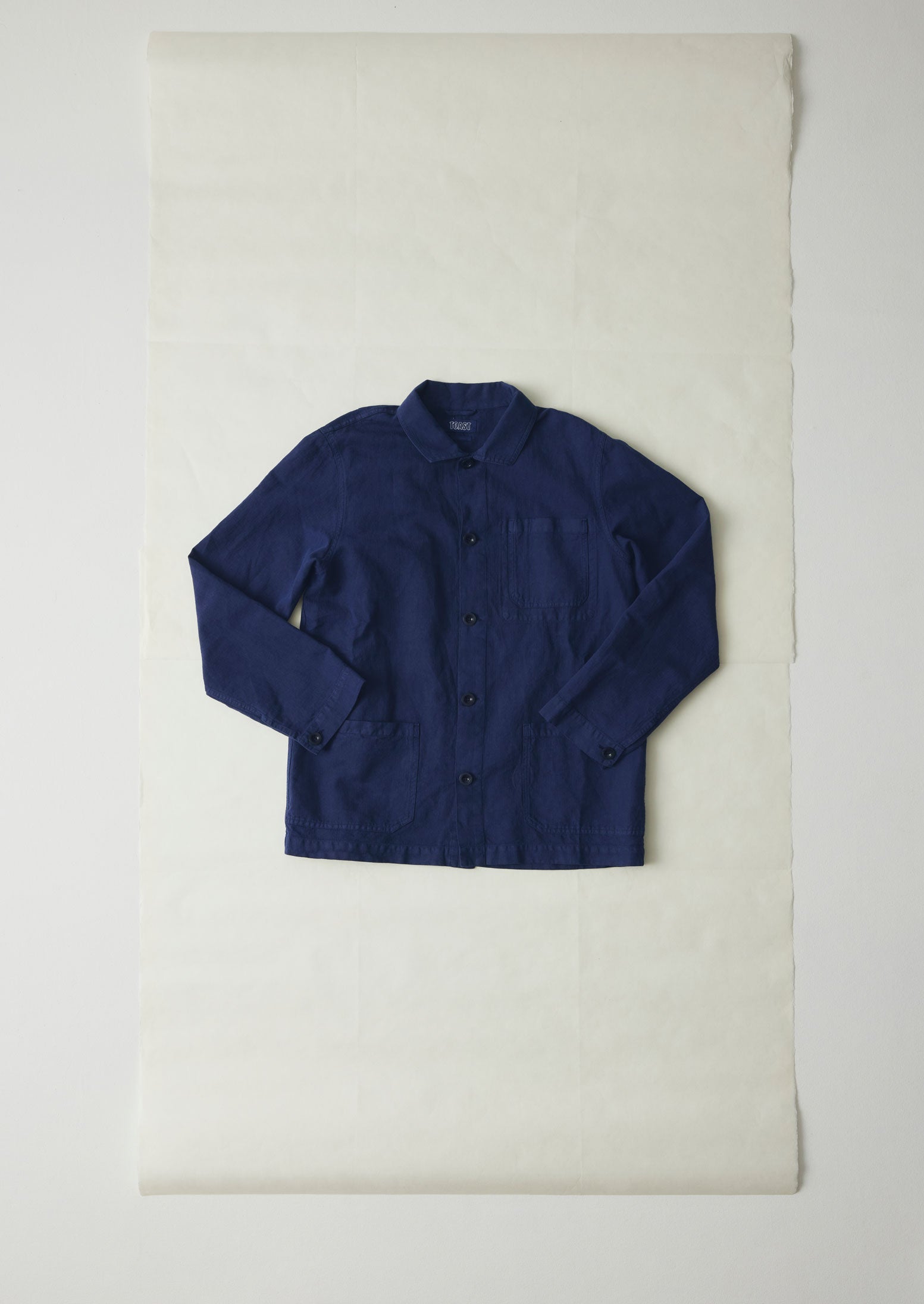 Arlo Garment Dyed Herringbone Jacket - Dark Indigo