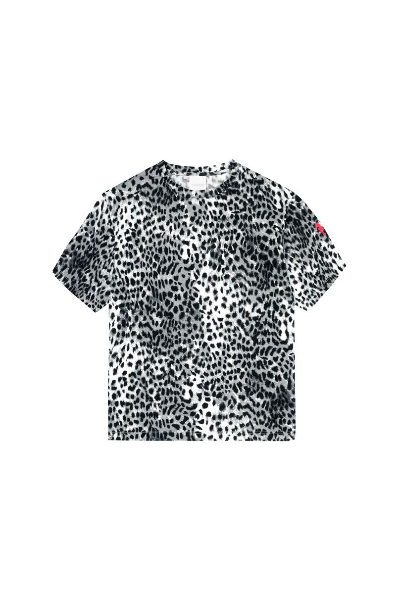 Grey with Black Cheetah T-Shirt