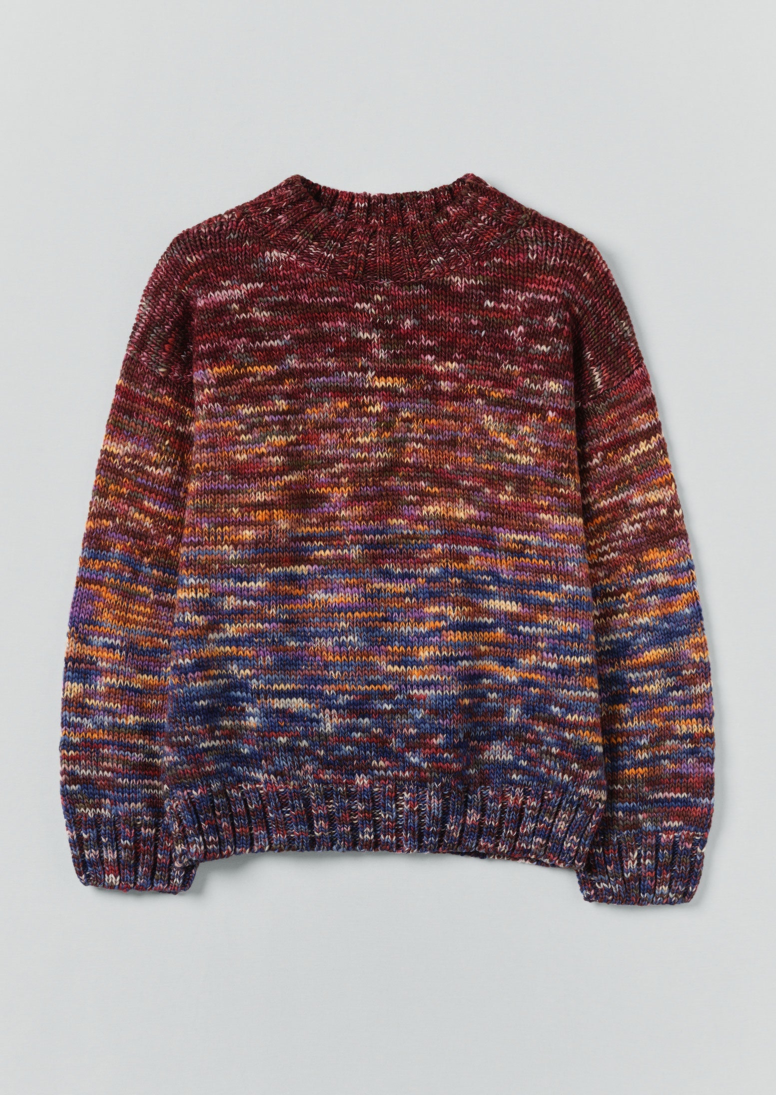 Hand Dyed Textured Sweater - Plum Multi