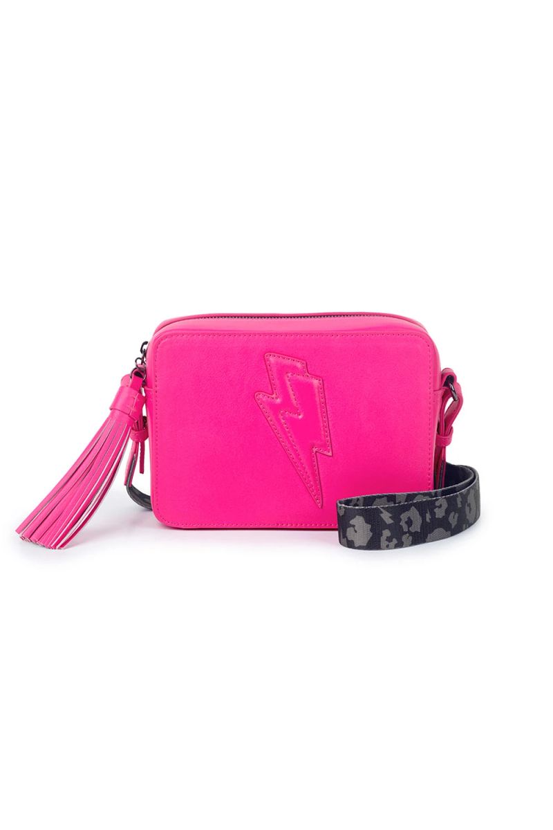 Pink Leather Cross Body Bag