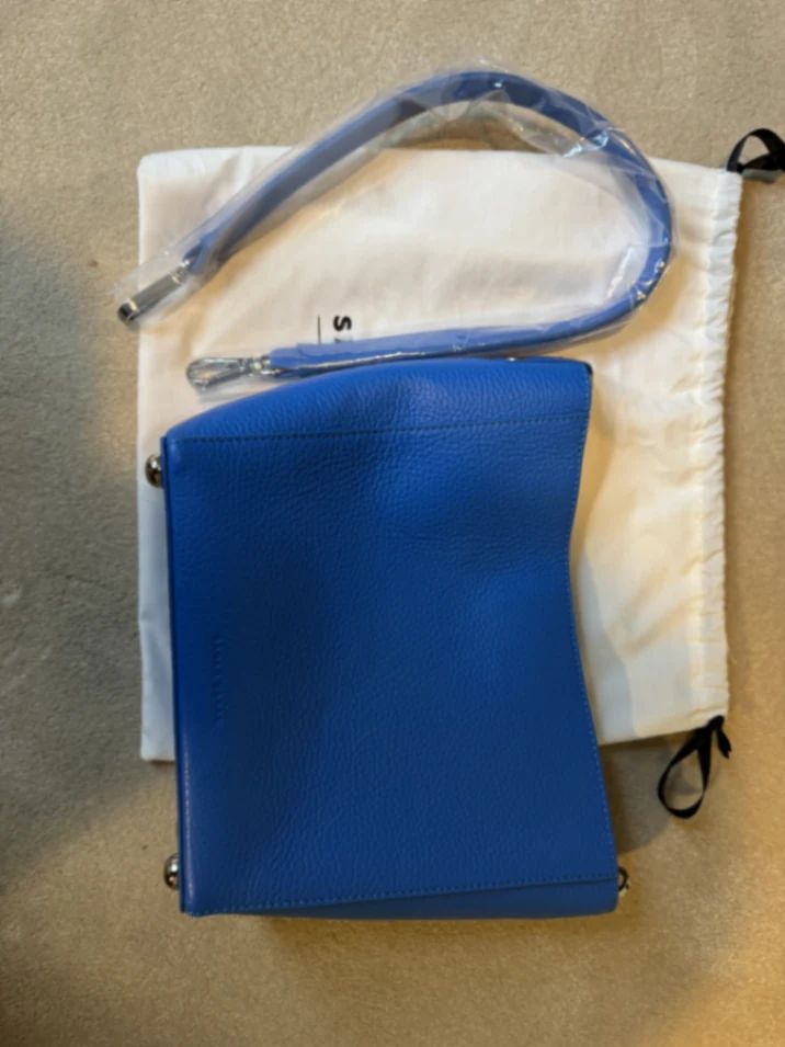 Mini S Tote - Silver / Sapphire