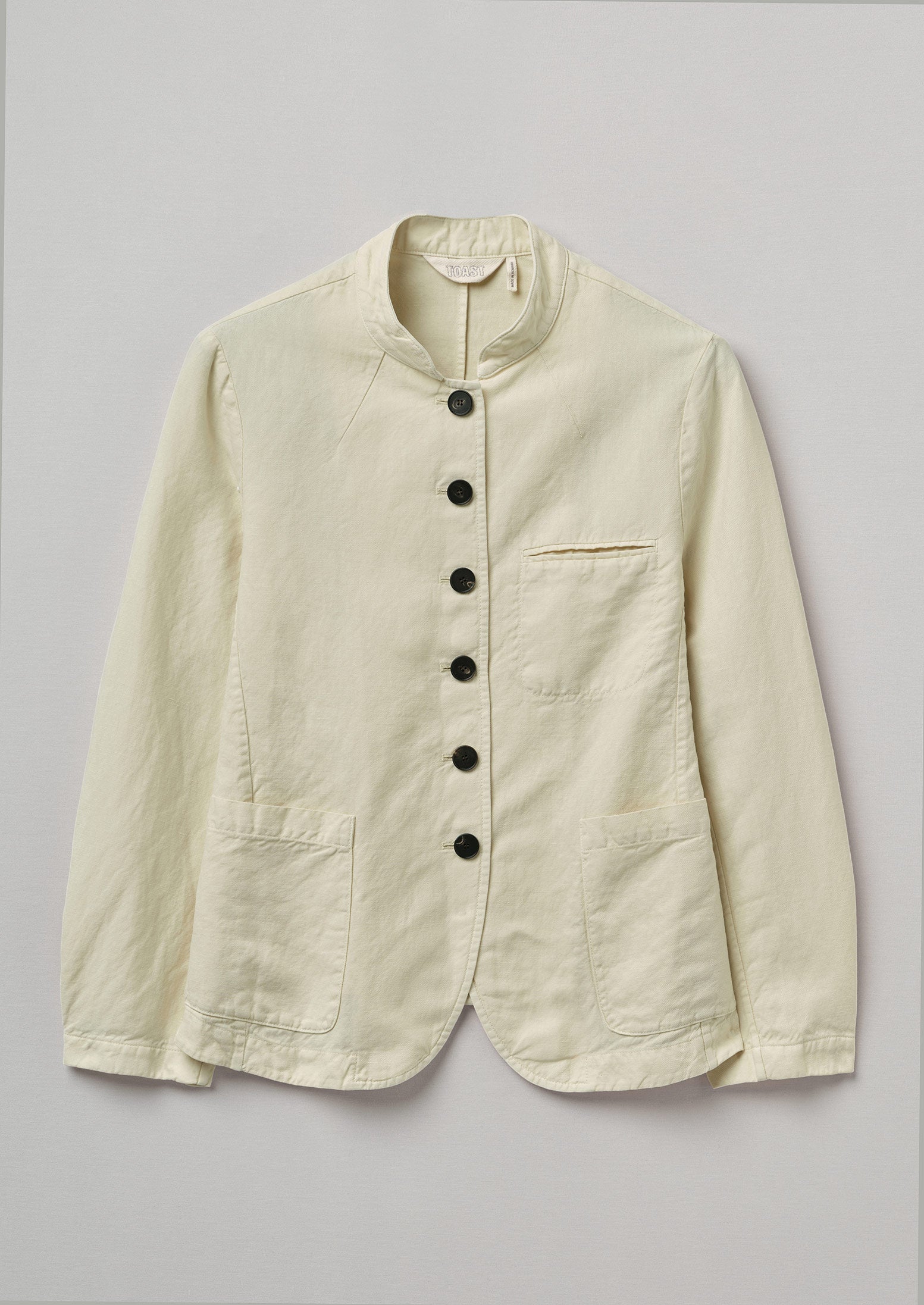 Cotton Linen Neat Jacket - Parchment
