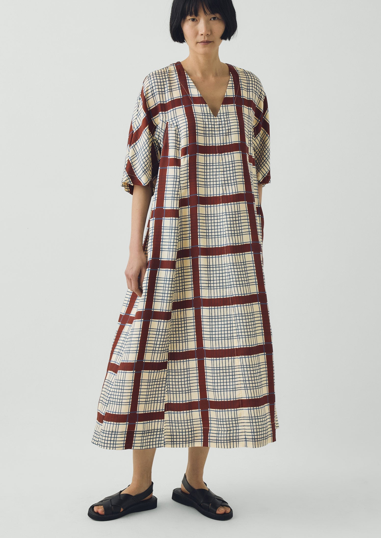 Tablecloth Print Dress - Soya/Multi
