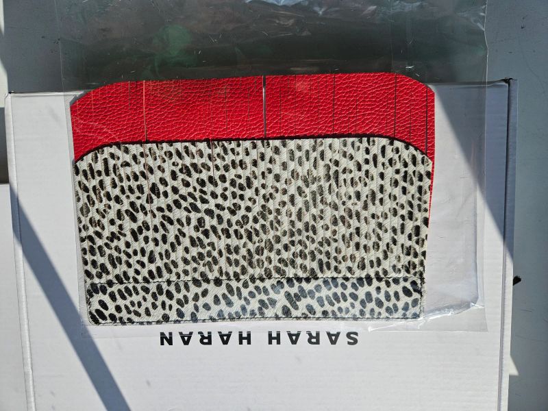 Deco Fringing - Silver / Pillarbox Red Dalmatian