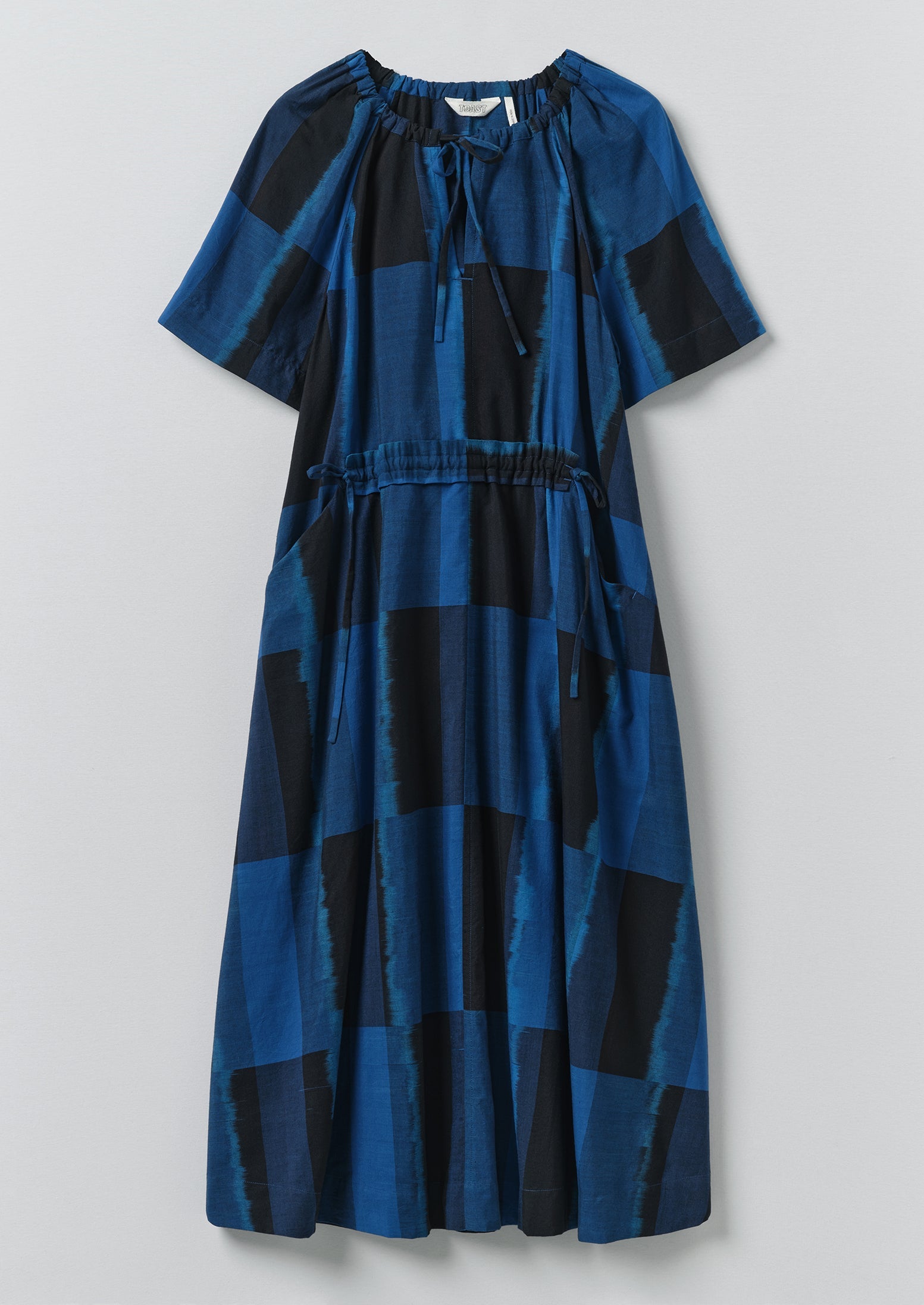 Sobremesa Cotton Ikat Dress - Bright Blue