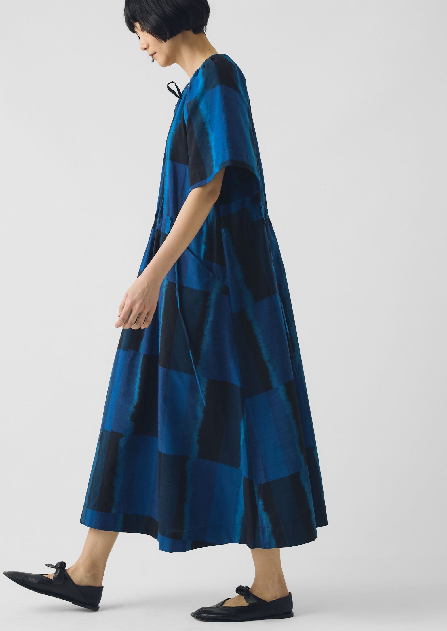 Sobremesa Cotton Ikat Dress - Bright Blue