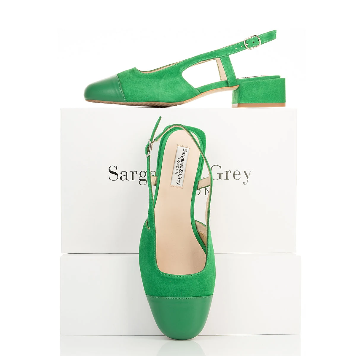 Fern Wide Fit Court - Green Suede - UK 6 / EU 39 / Green