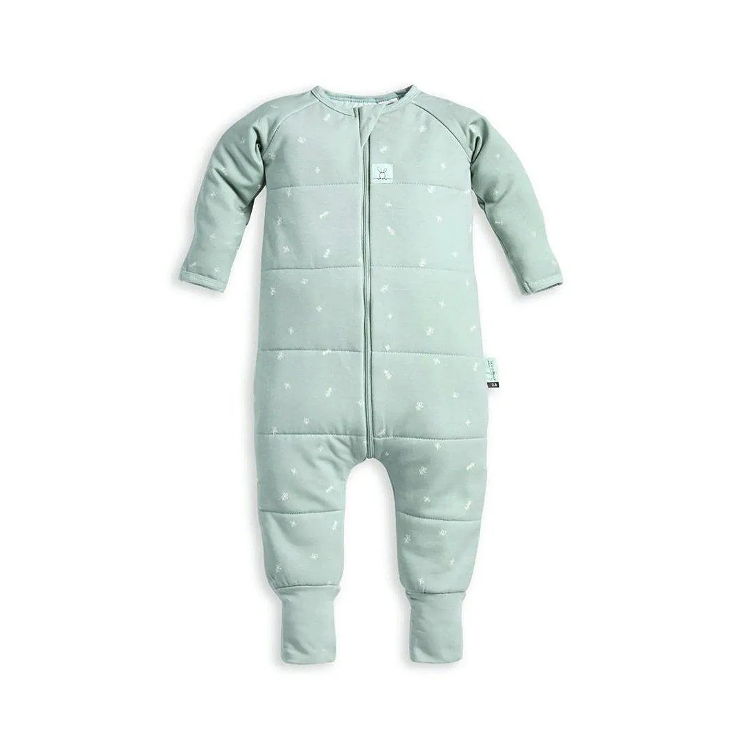 ergoPouch Organic Winter Long Sleeved Sleep Onesie - Sage - 2.5 TOG