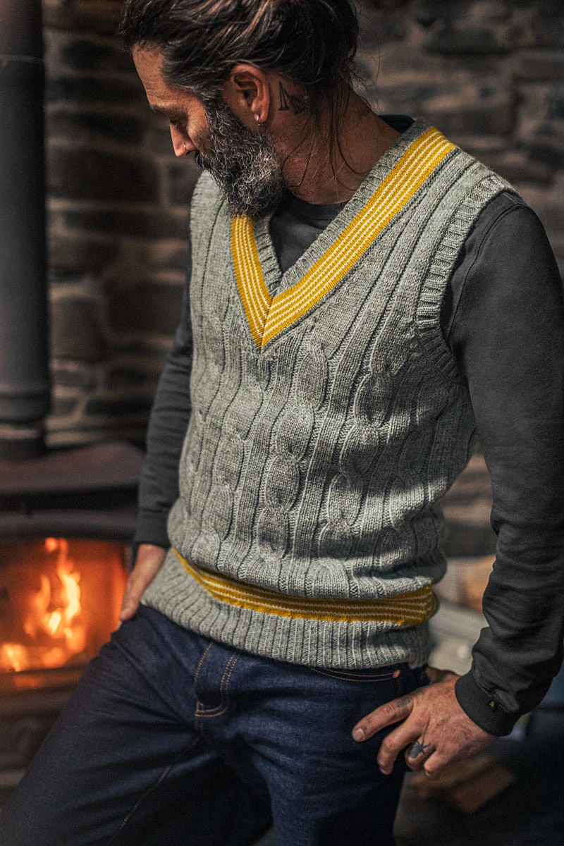 Pavilion Cricket Tank Grey Marl