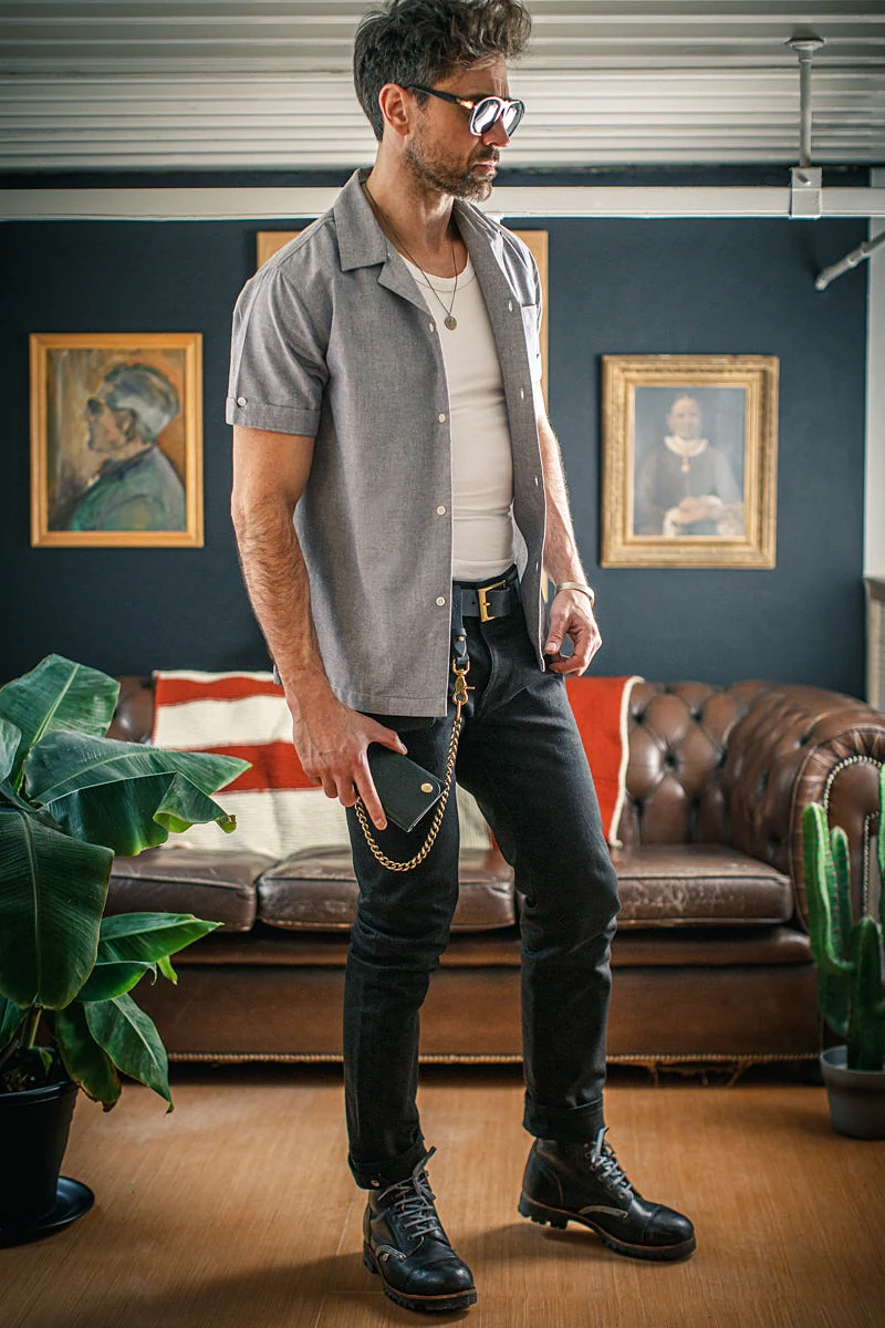 Rocker 14oz Solid Black Selvedge Denim Jeans
