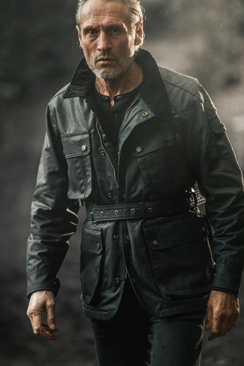&SONS Black Gold Waxed Jacket