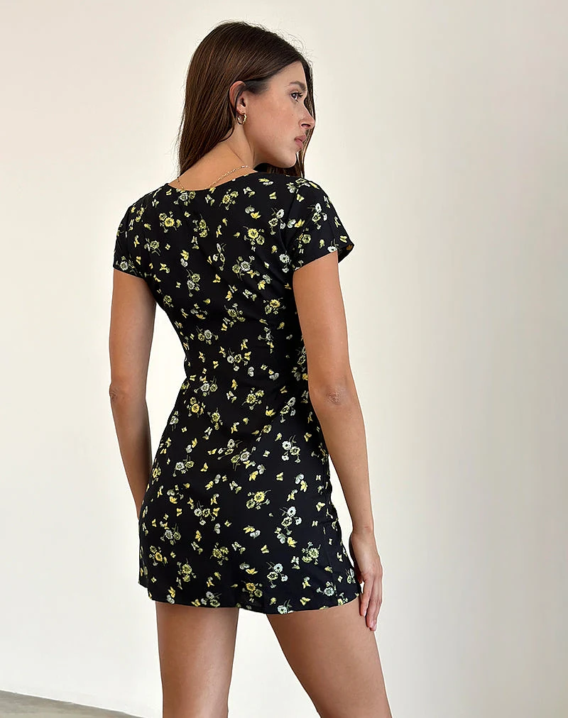 Ajasi Blouse in Lemon and Lime Black