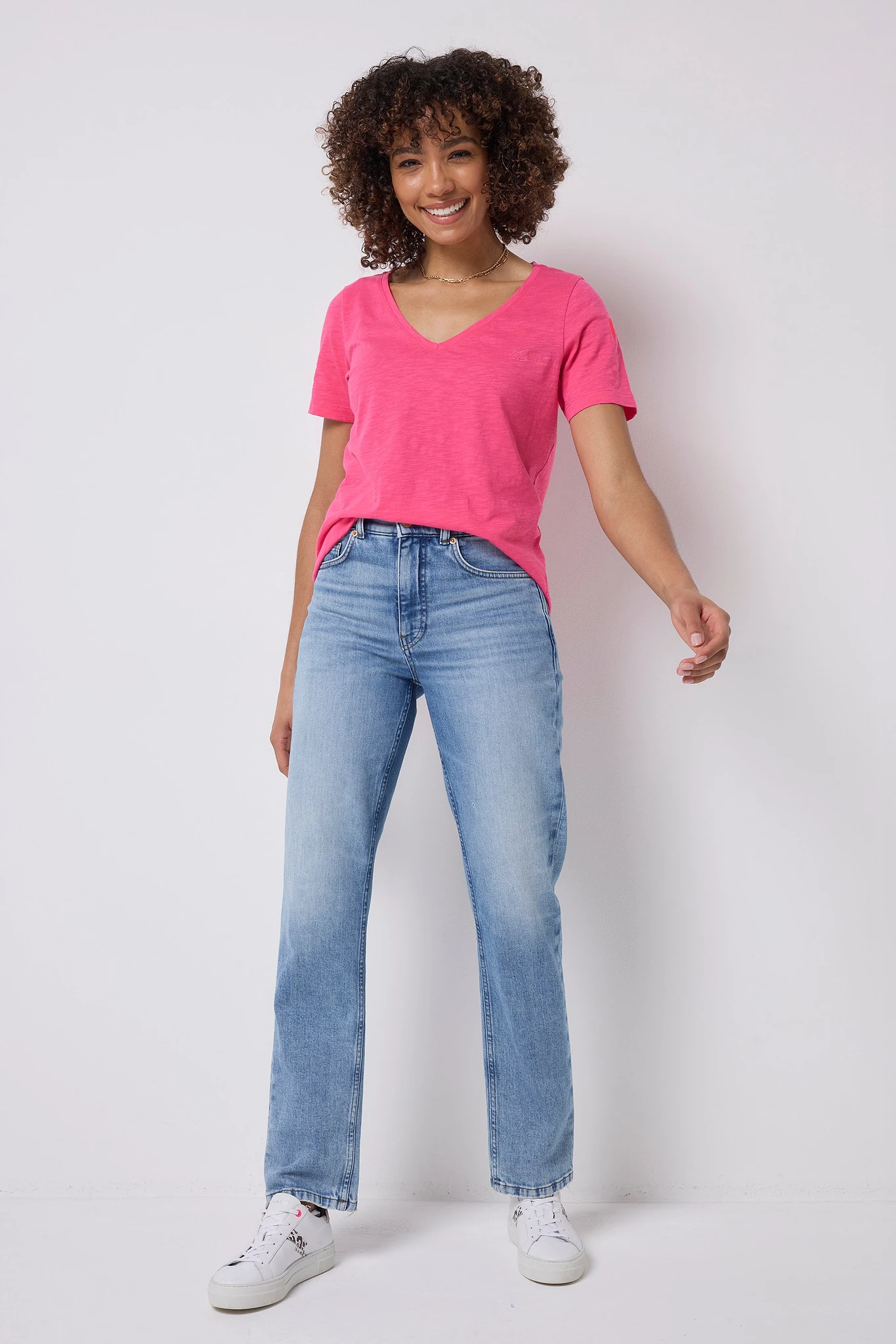Pink V-Neck T-Shirt