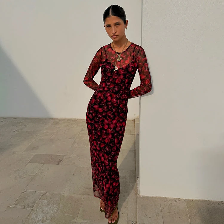 Cherry Mesh Soho Dress